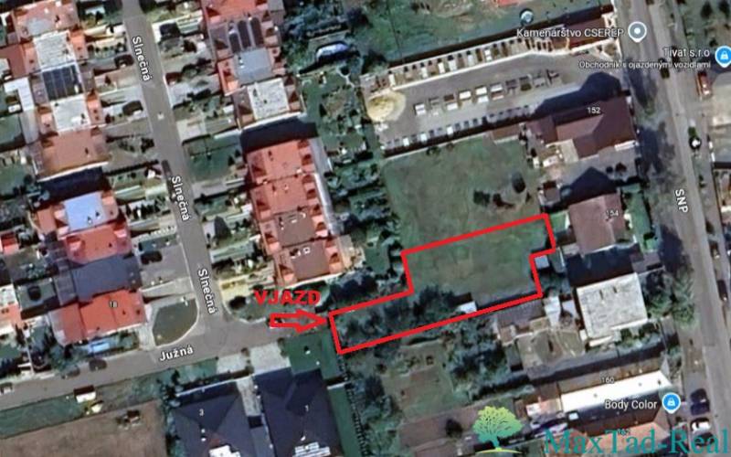 vyznačný vjazd z google maps